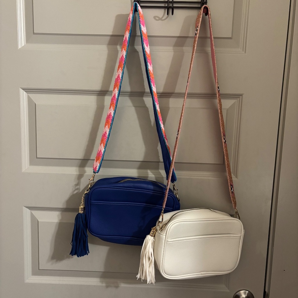 Lot of TWO Crossbody Bags w/ Beaded Straps
